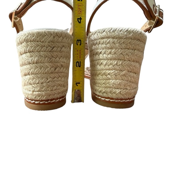 Talbots Chic Canvas Espadrille Platform Sandals Size 9M Neutral Strappy - Picture 4 of 13